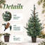 Arbre en pot bicolore vert PE de 1,5 m avec pot carré bronze