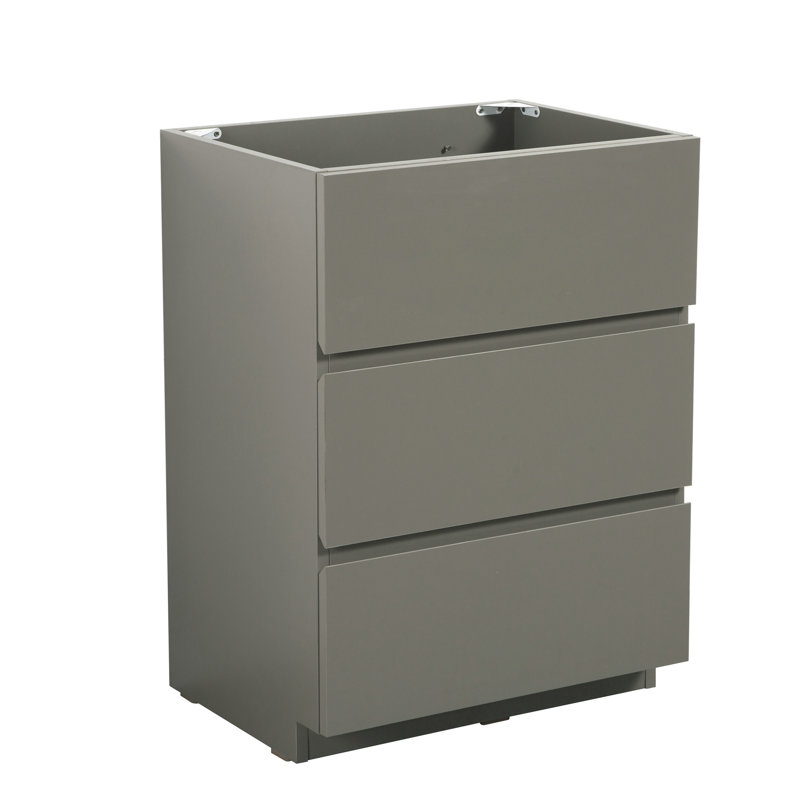 Floor Cabinet WITHOUT Basin, With Three Drawers, Pre-Assembled, 24"