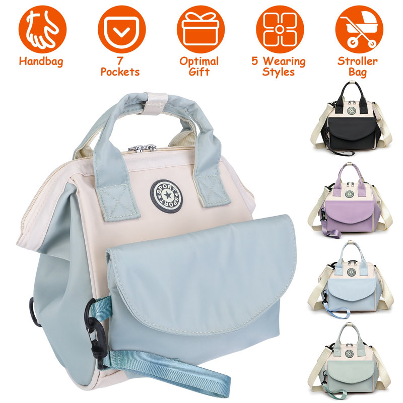 Sac à langer Baby Nappy avec 6 poches Burp, Bleu