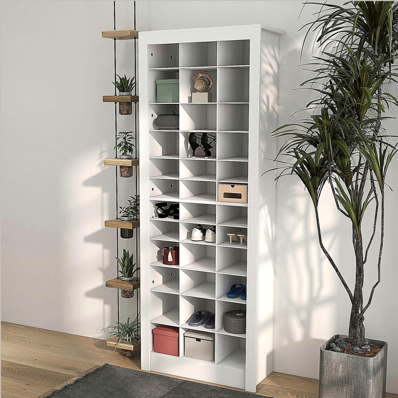 Organisateur de rangement pour chaussures haut avec cubes ouverts