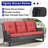 Schutt Wicker Rattan 5 Person Outdoor Seating Group with Fire Pit, Rocking Swivel Chairs, Sofa and Ottomans-1620390125-1665498701