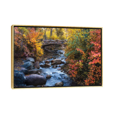 «Colorado Springs Fall Colors - North Cheyenne Creek Autumn Scenery», reproduction d'art mural - toile encadrée