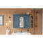 Armoire de rangement murale à miroir avec tablettes réglables-384864340