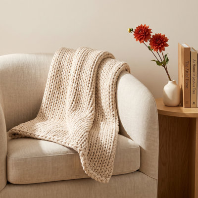 Acrylic Knitted Throw Blanket