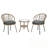 Lidio with 2 Rattan Chairs and Glass Round Table-671914998