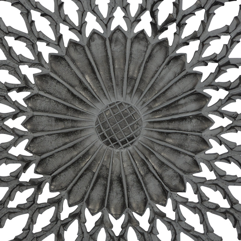 Wooden Cut-out Starburst Gray Wall Decor