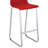 Solaria Red Acrylic Chrome Base Bar Stool Set Of 2