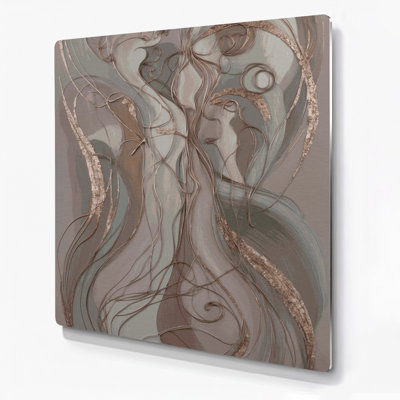 Abstrait art figuratif gris en métal 96