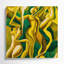 Abstrait art figuratif sur toile vert-1247367258