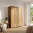Topazio 53.3" Armoire with Adjustable Shelves, Hanging Rod-898635979