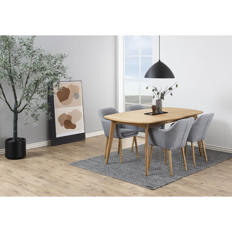 Kopynec Extendable Oval Solid Wood Base Dining Table