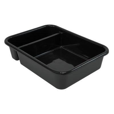 Bussing Tub, 15"W x 20"L x 5"H, (2) compartment, polypropylene, NSF, case of 12