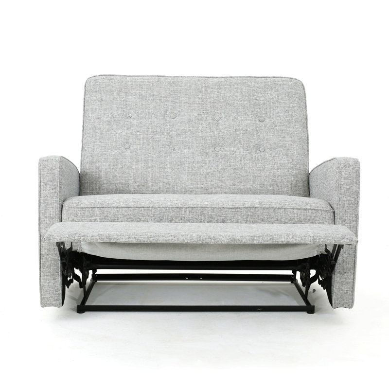Lieb Fabric and Tweed Recliner, Light Gray