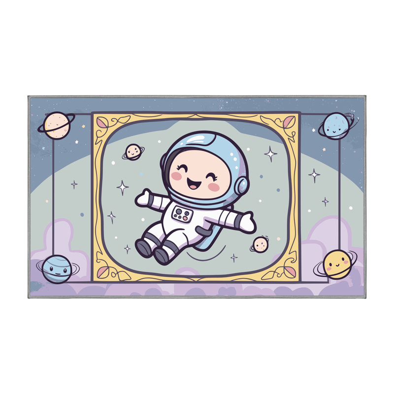 Tapis pour enfant Zoomie, Rectangle 7 pi x 9 pi