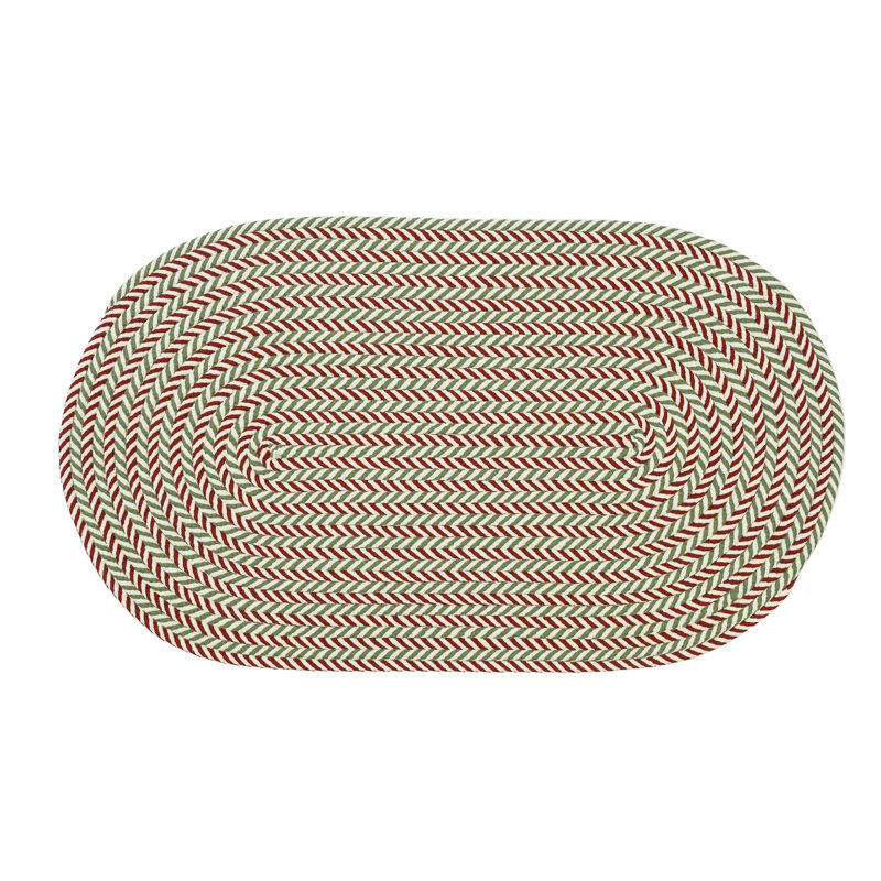 Paulyn Chevron Indoor Rug, Oval 2'10" x 4'10"