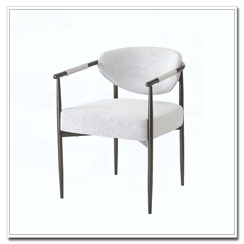 Chaises de salle à manger rembourrées en similicuir, Polyester beige