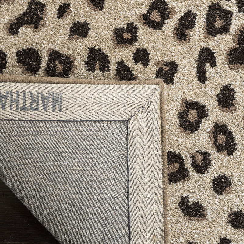 Tapis en laine / viscose brun touffeté à la main Jamon Martha Stewart, Rond 6 pi
