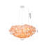 Lustre nuage transitionnel en acrylique à 1 lumière DEL blanc et orange-2147414305