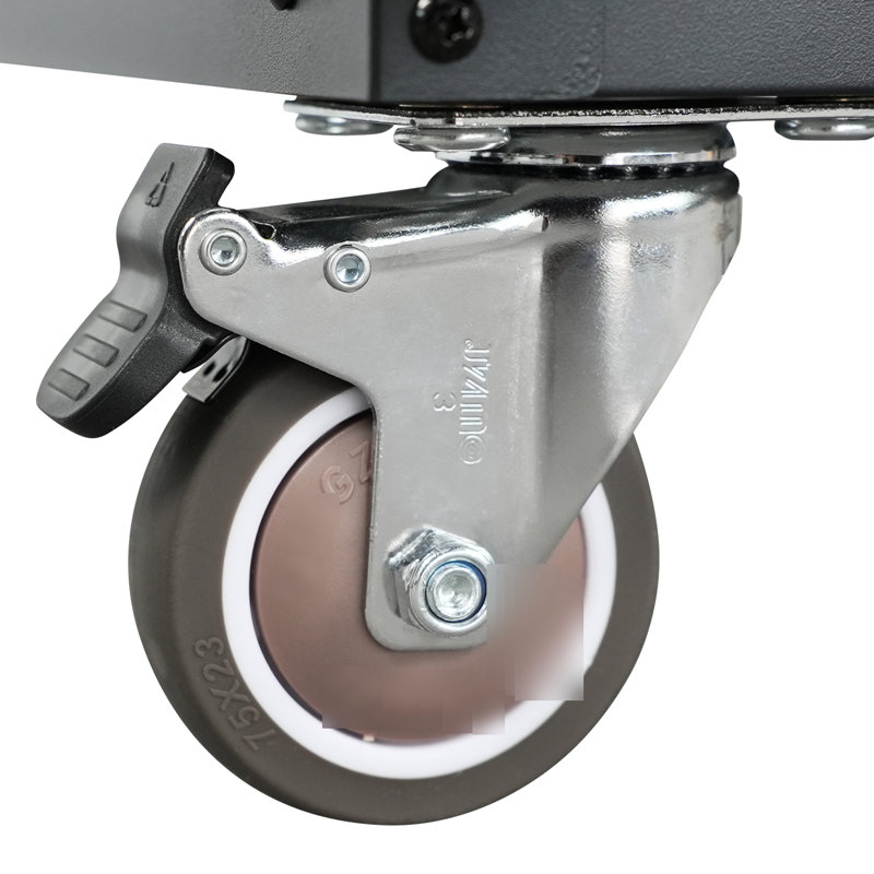 Rangement en métal pour le garage - H 34,42 po x l 29,42 po x P 16,36 po noir / gris avec roulettes et tablettes réglables ergonomiques