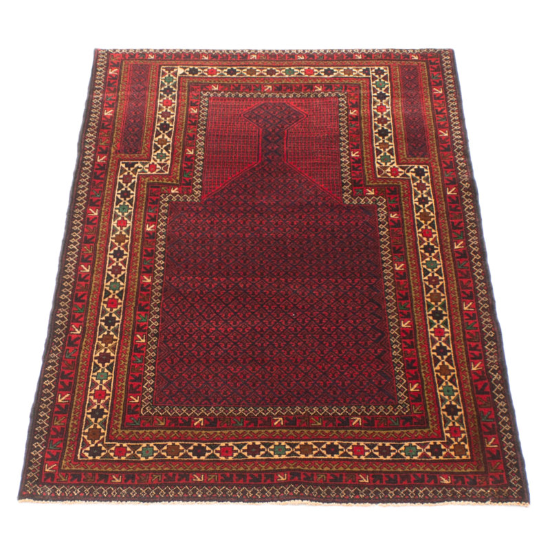 Tapis rouge en laine New Age One-of-a-Kind Rectangle 2 pi 11 po x 5 pi 1 po