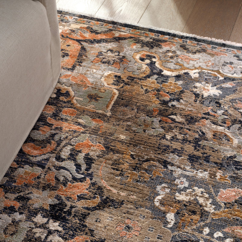 Zefira Amena ZFA09 Medallion Brown Runner (3'X10'2"), Runner 3' x 10'2"