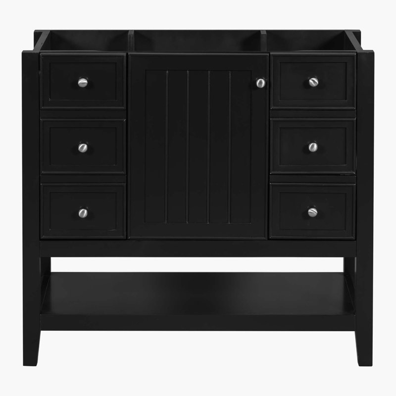 Base de meuble-lavabo simple H 32,9 po x l 35,5 po x P 18,5 po, Noir