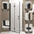 36" X 72" Bifold Shower Door With 1/4" (6Mm) Tempered Glass And Matte Black Aluminum Frame