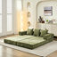 Lit pliant convertible, canapé de plancher pour la chambre à coucher et le salon, couchage de jeu polyvalent, structure en éponge douce, compact à 3 niveaux, sans assemblage, lit en chenille antidérapant, canapé-lit-1050179209