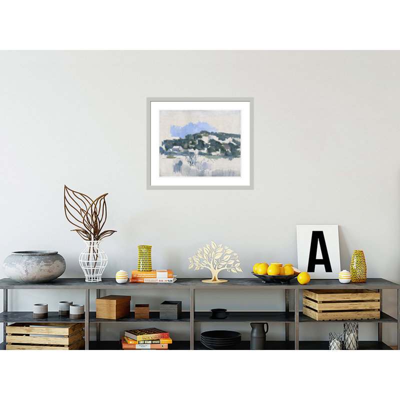 «Maisons sur la colline» par Paul Cézanne - Impression Giclée encadrée, H 23,5 po x l 27,31 po