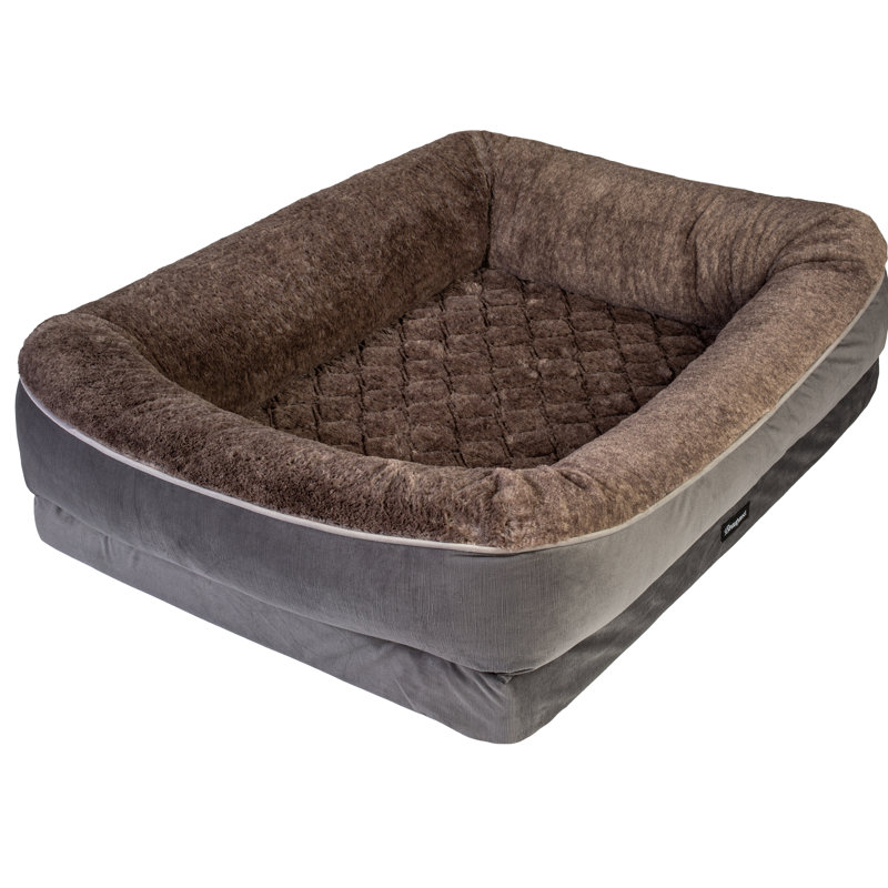 Beautyrest Ultra Plush Cuddler Pet Bed, Large (42" W x 34" D x 11" H), Gray