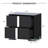 2-Drawer Black Nightstand