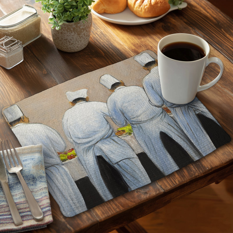 Napperon en polyester tressé gris | Cooks Chefs Home Decor