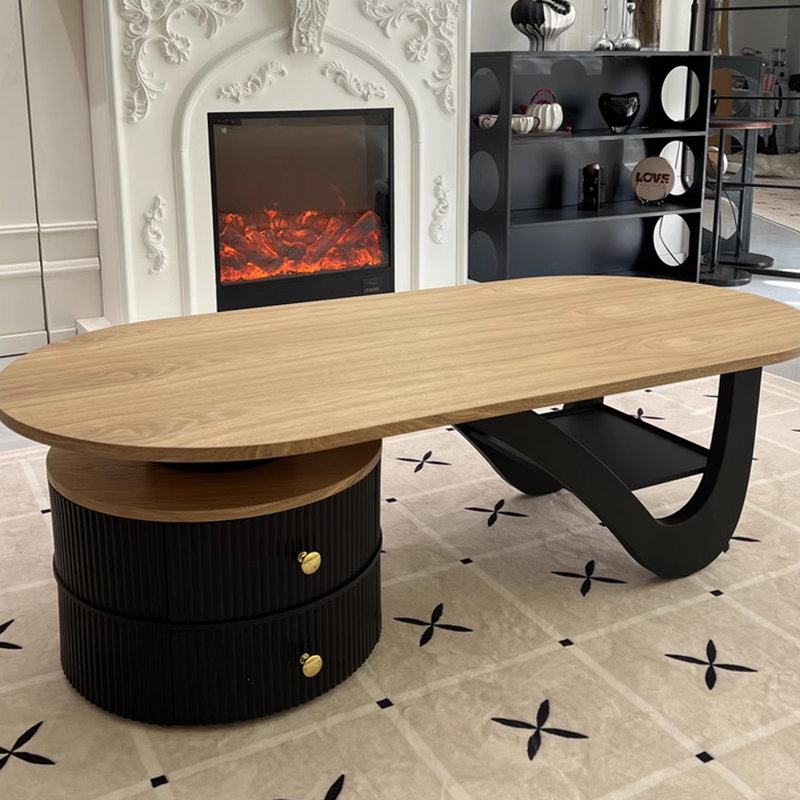 Table basse Luxury, H 15,74 po x l 47,24 po x P 23,62 po, Noir