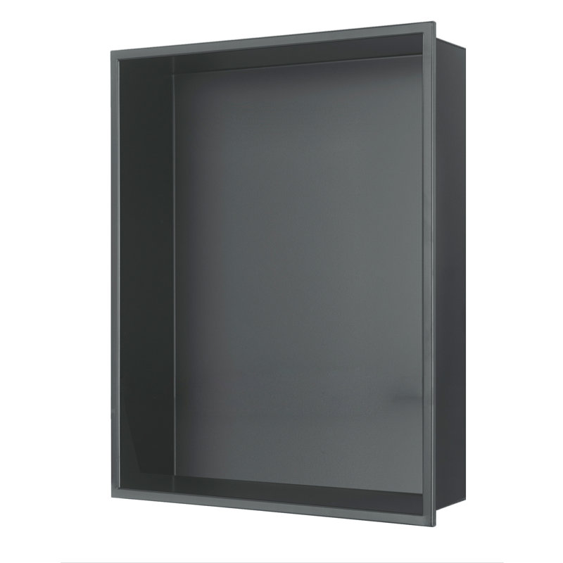 Niche de douche encastrée en acier inoxydable 12 po x 16 po, Bronze-noir