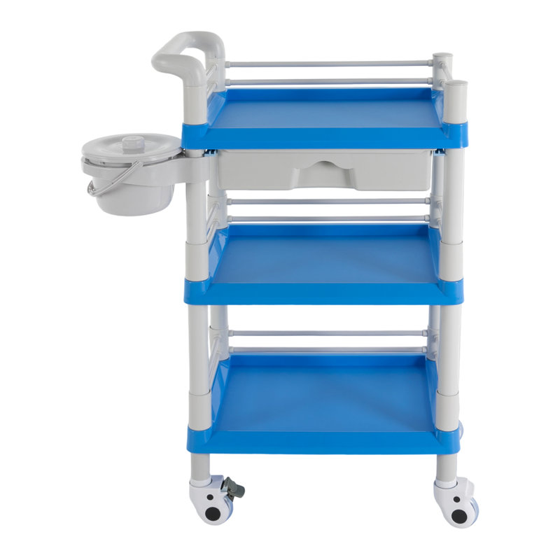 38.5'' H x 21.26'' W Utility Cart with Wheels, Blue