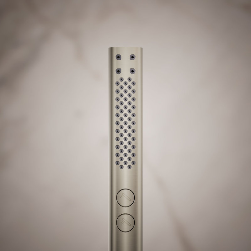 Douche à main multifonctionnelle de 2,5 gallons par minute avec technologie d'induction d'air Katalyst, Nickel brossé