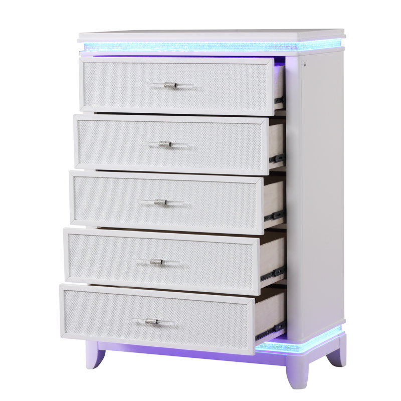 Commode moderne blanc laiteux