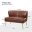 2 Seater Faux Leather Loveseat-1396152496