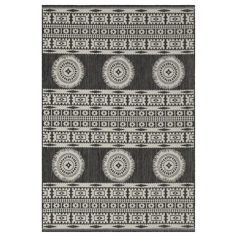 Anthracite Indoor/Outdoor Area Rug, Rectangle 7'10" x 10'3"