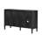 Calvera Modern Farmhouse Wood & Glass 4-Door Storage Cabinet With Adjustable Shelves-116999659