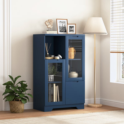 Floor Cabinet with 2 Glass Doors