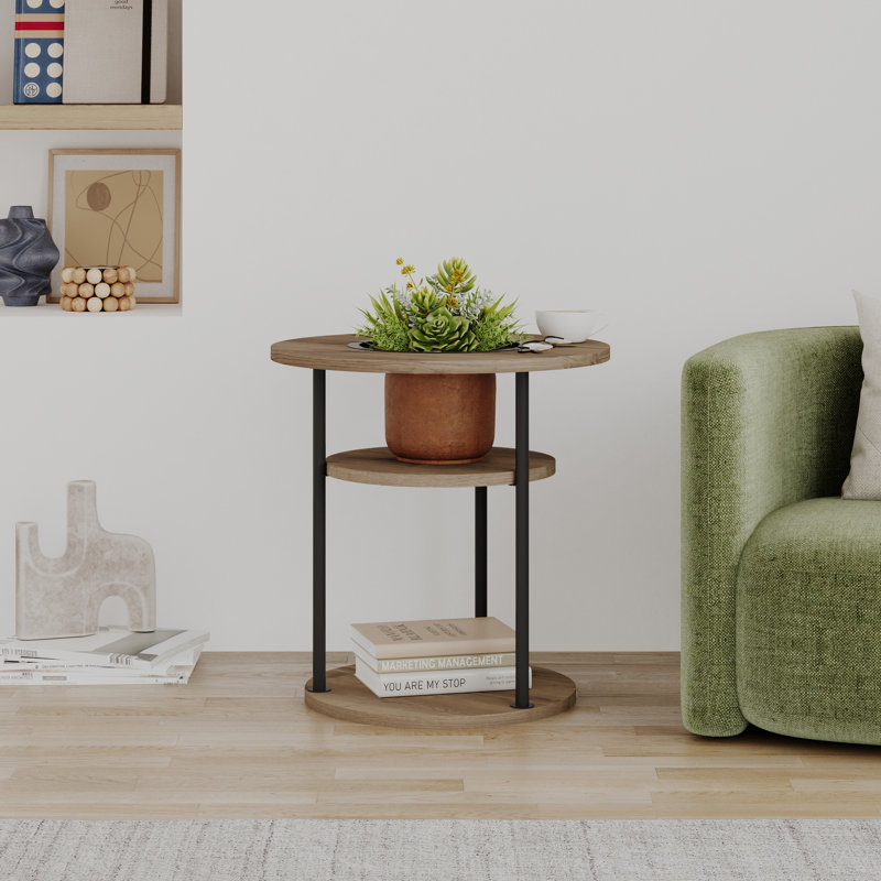 End Table, Dark Oak Effect