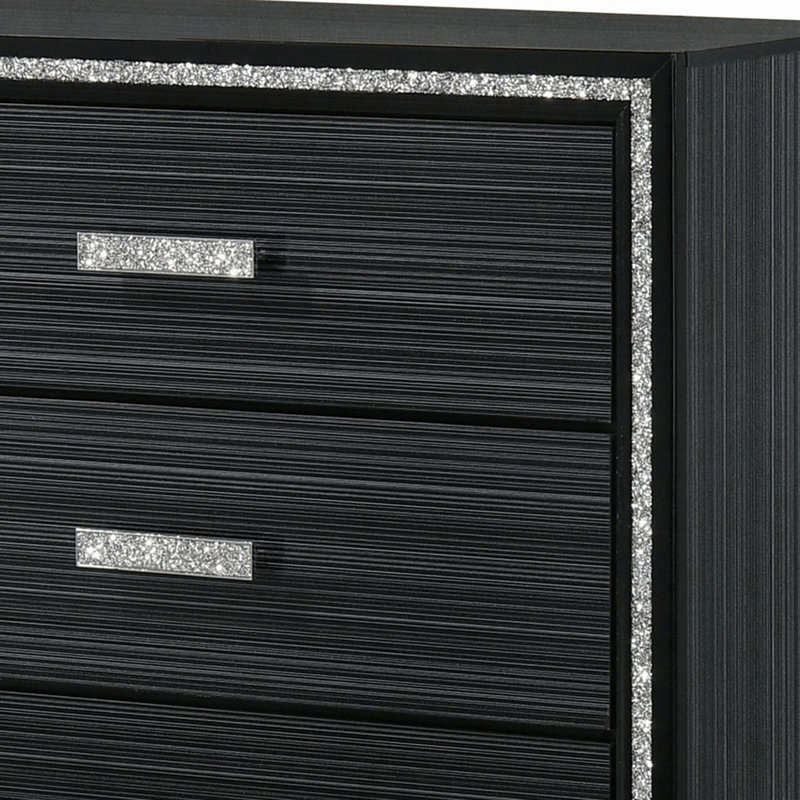 Commode Haiden au fini noir vieilli