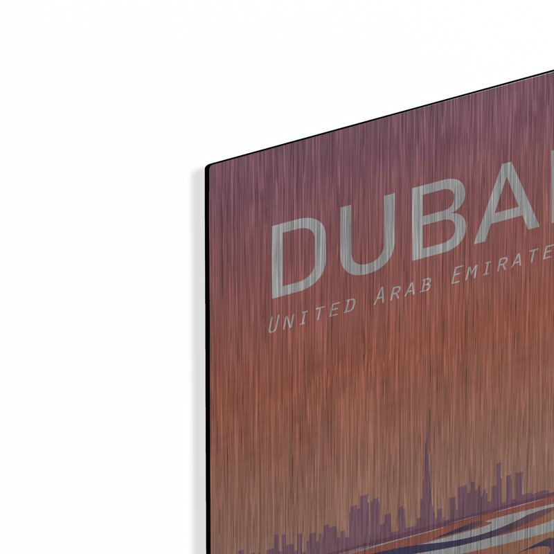  'Dubai' by Arctic Frame Studio, Metal Wall Art, 12" x 16", 16" H x 12" W