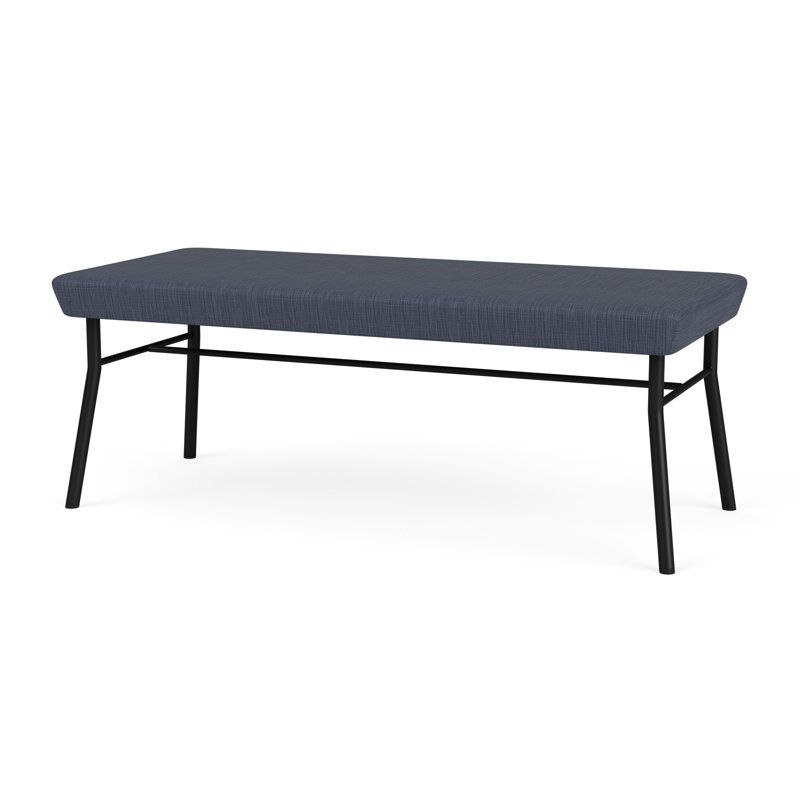 Banc en métal 2 places Chat, Noir, Plot Line bleu marine