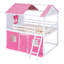 Lit superposé style maison basse avec toit-405219896-405219897