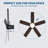 52 Inch Smart Ceiling Fan with Lights, Alexa Compatible, App & Remote Control, Dimmable LED, 3 Color Temps, 6 Speeds, Quiet DC Motor for Indoor Outdoor, Black-2047797870