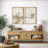 Leaves "Distressed Tan Brown Neutral Artwork, Classic Minimalist Wall Pictures, Framed Canvas Giclee Print 2 Pieces Wall Art Set" 16x24x2 pcs, 24x36x2 pcs-119463627-92285584-92285583
