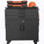 Armoire à outils roulante en métal - Rangement de garage robuste avec portes verrouillables et 3 tiroirs