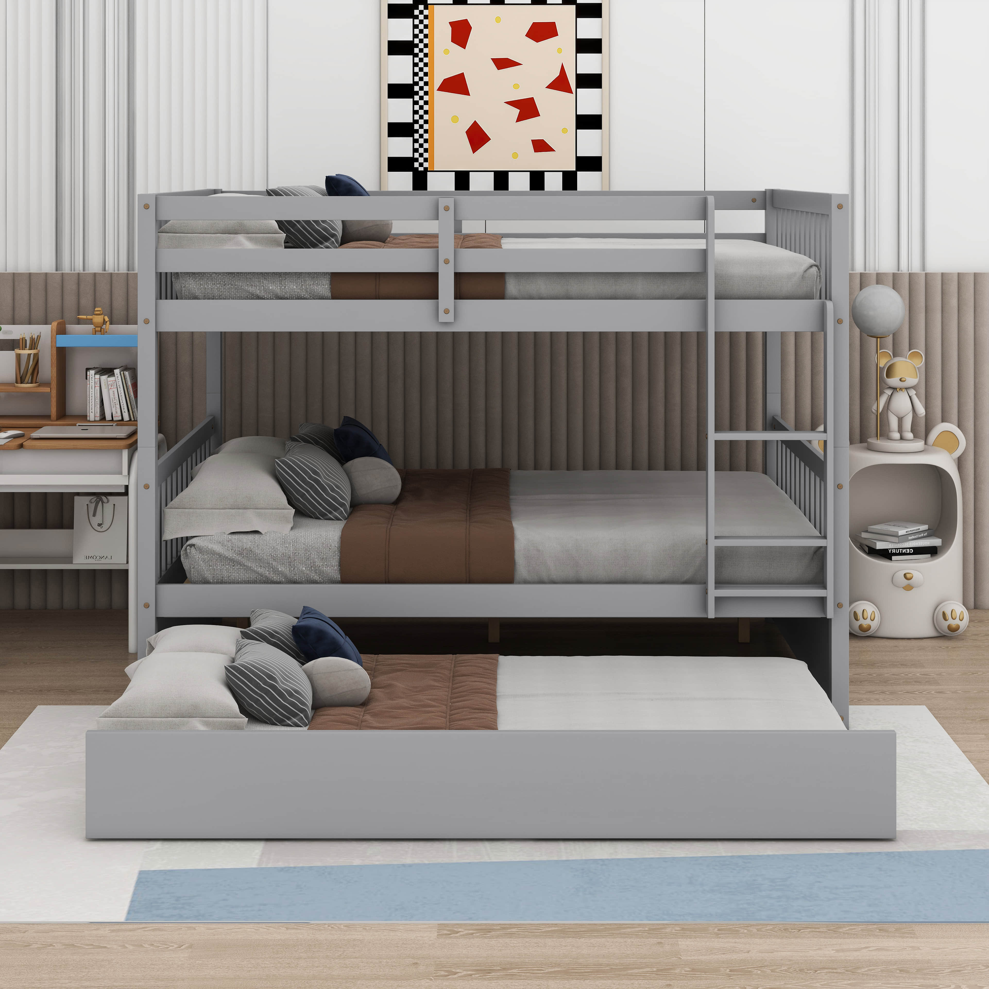 Harriet Bee Full Over Full Bunk Bed With Trundle - Wayfair Canada